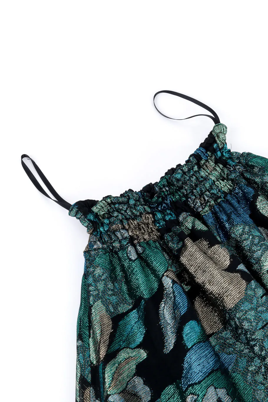 Lamé Ruffle Blouse & Skirt Set