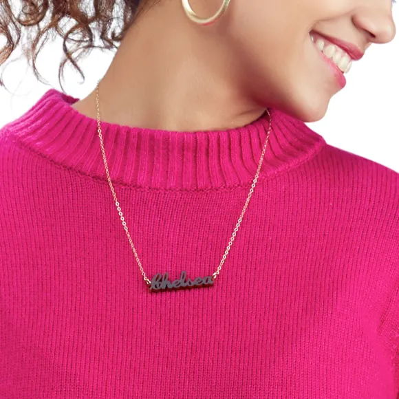 Lauren Nameplate Necklace (WS)
