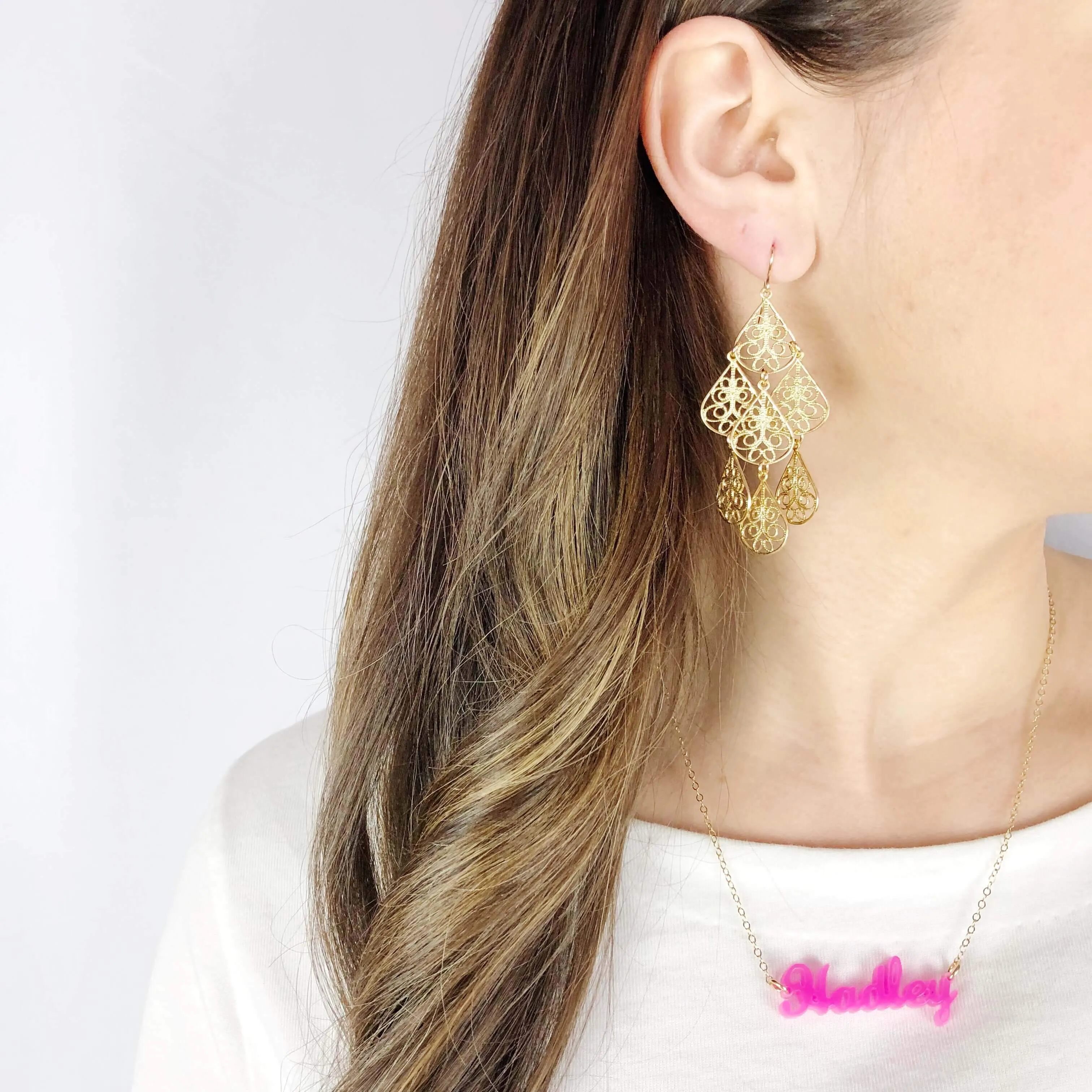 Lauren Nameplate Necklace (WS)