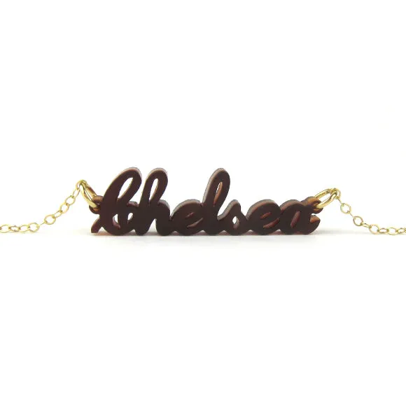 Lauren Nameplate Necklace (WS)