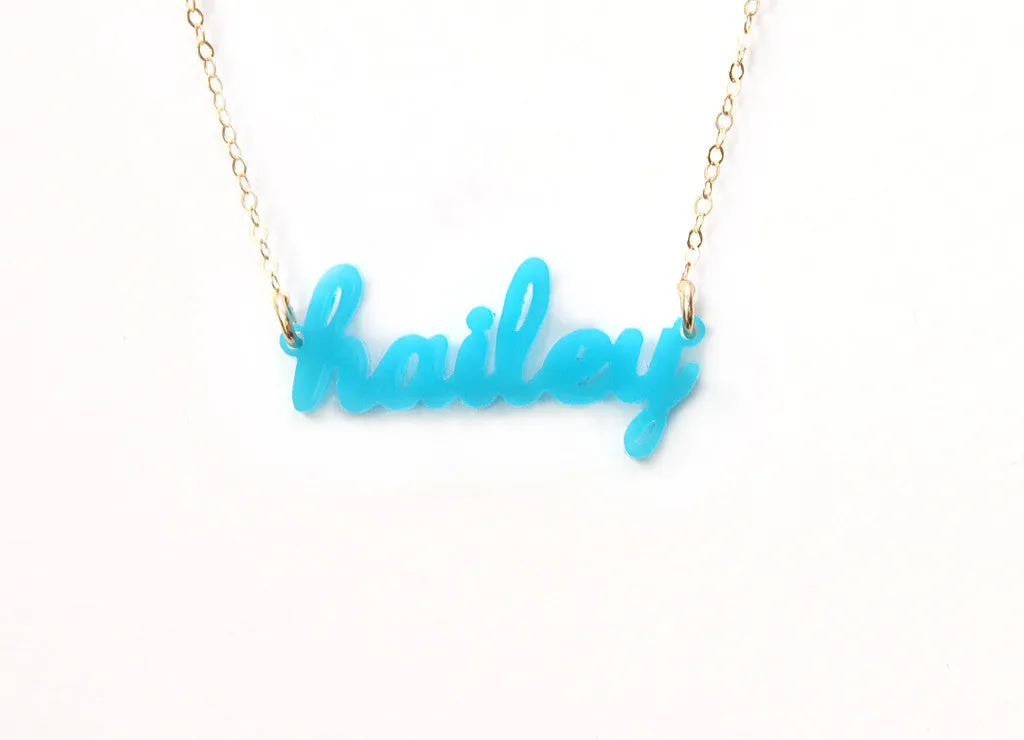 Lauren Nameplate Necklace (WS)