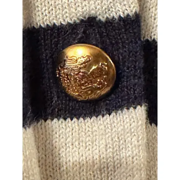 Lauren Ralph Lauren 2X monogram cardican gold buttons 100% Cotton