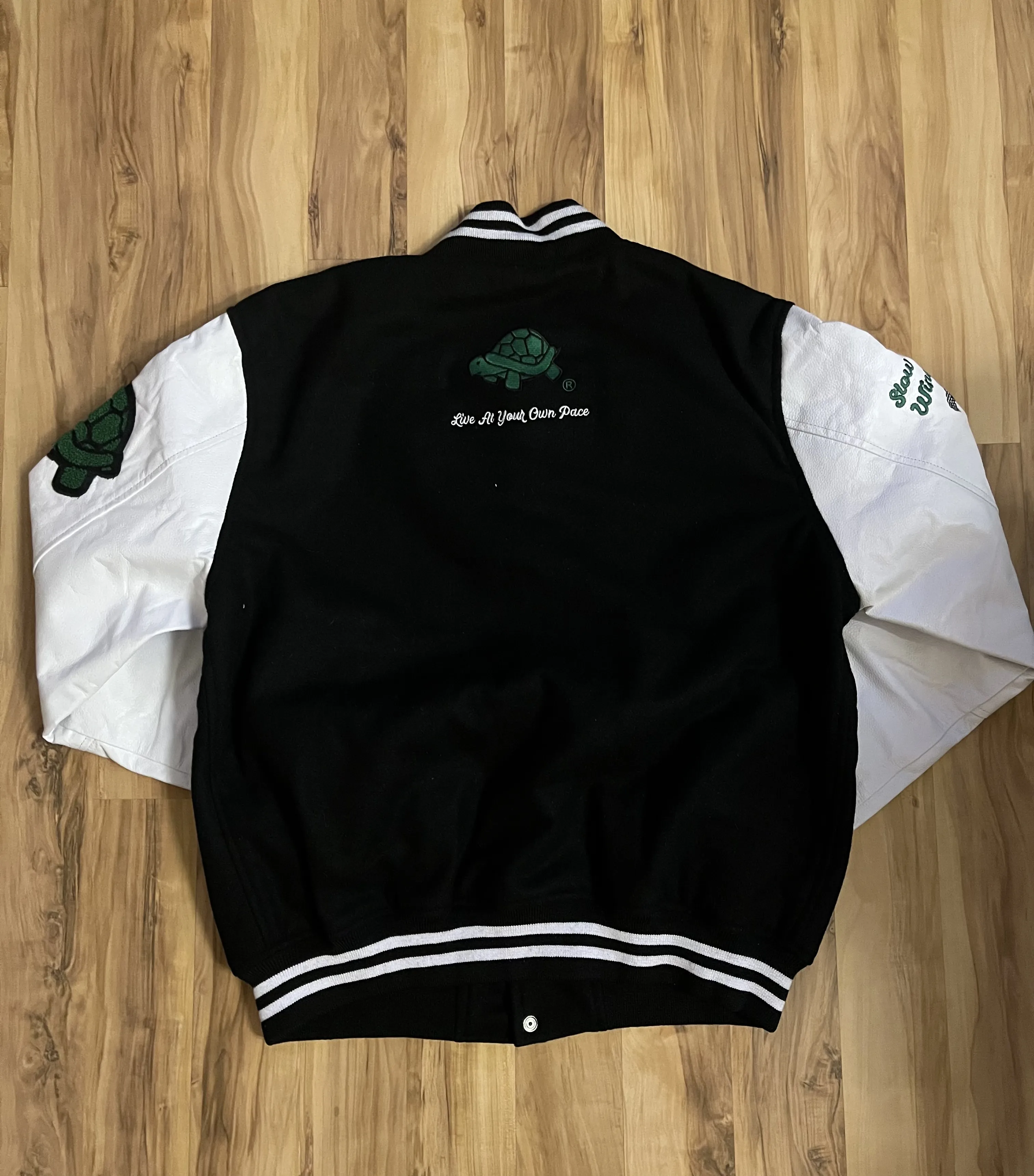 Layop Script Varsity Jacket [Wool & Leather]-XL