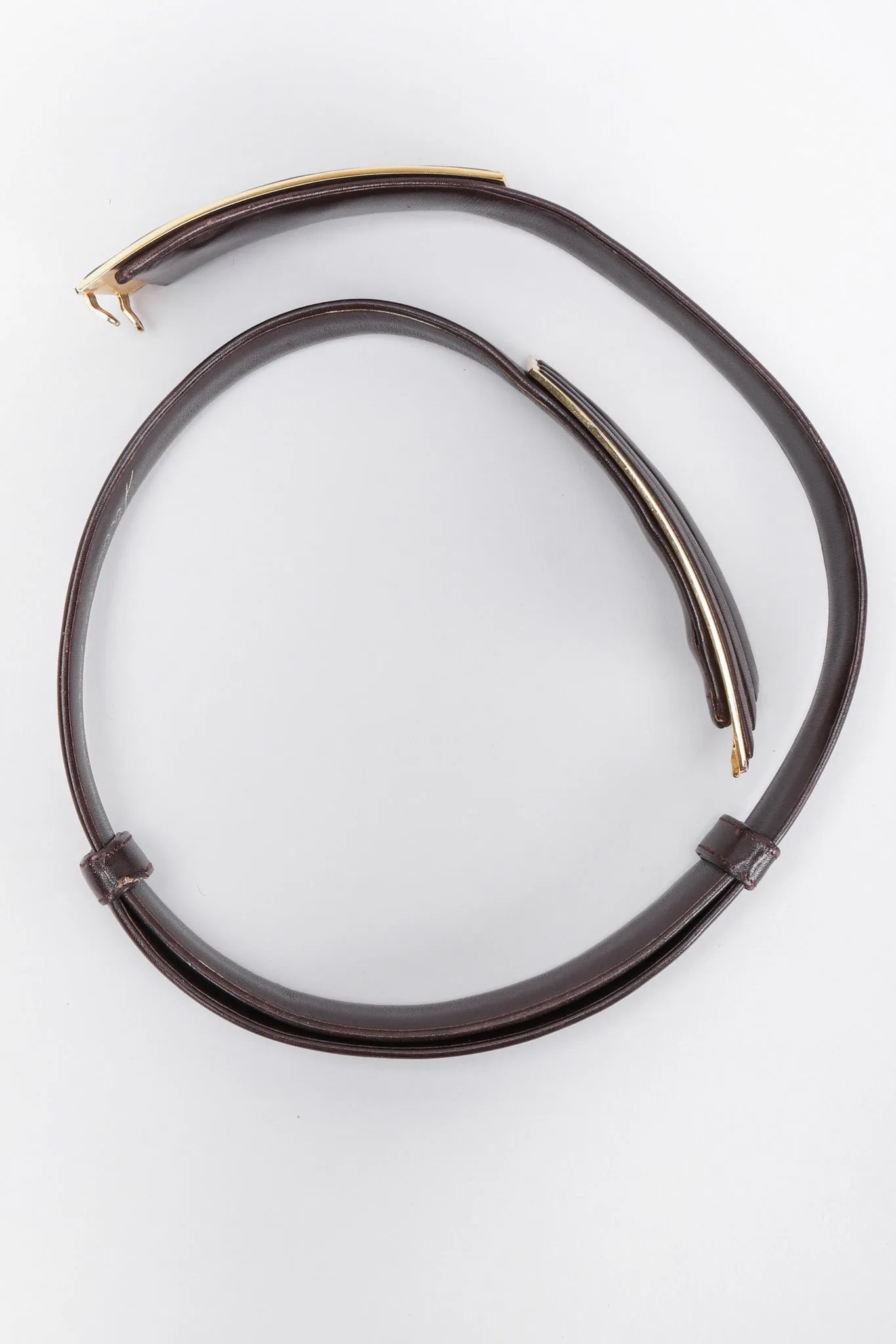 Leather V Shape Buckle Belt