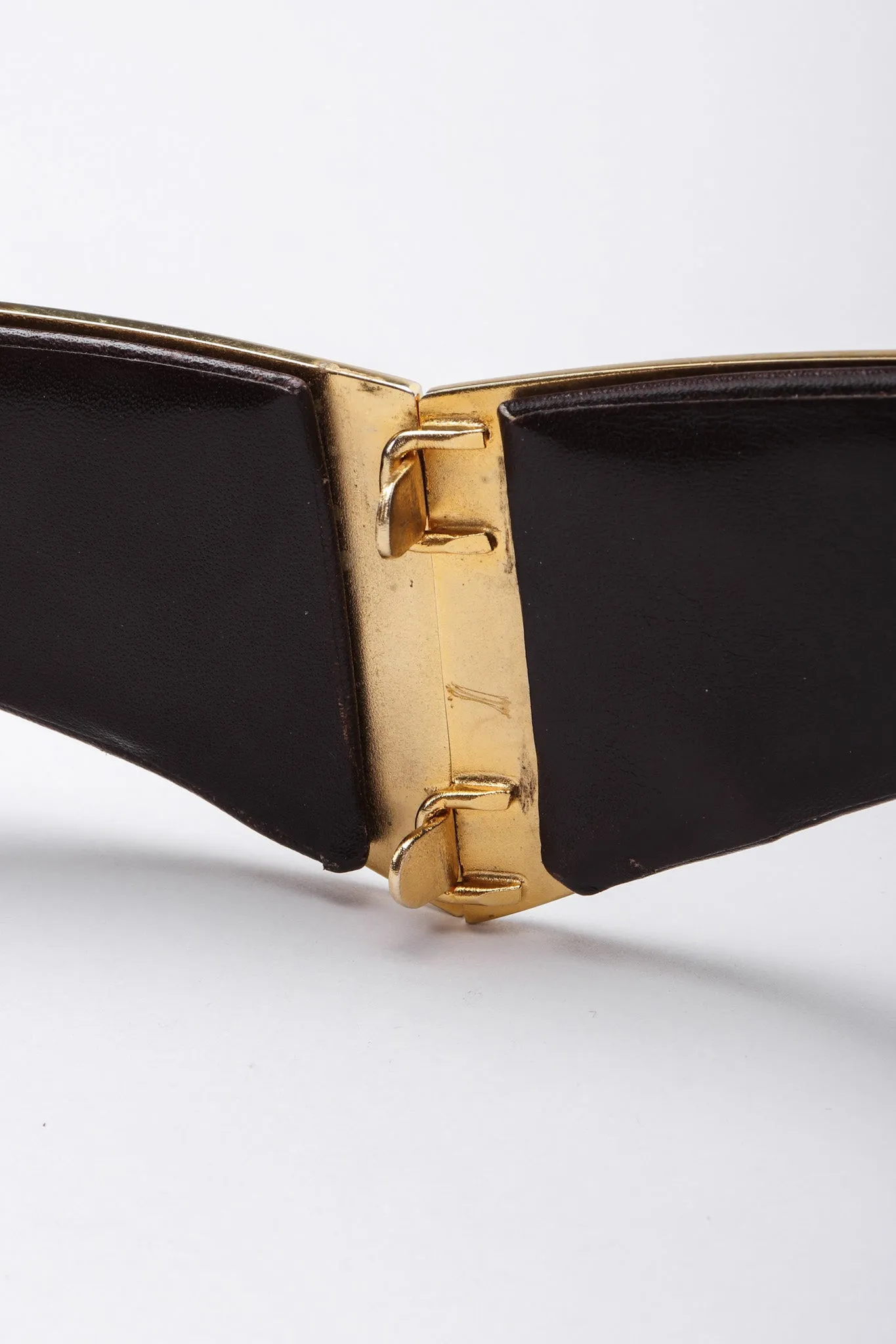 Leather V Shape Buckle Belt