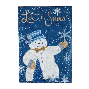 Let it Snow Garden Glisten Flag,14g10078