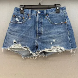 Levi's 501XX Big E Jean Shorts Women's 27x2.5 Button Fly Summer Preppy EUC