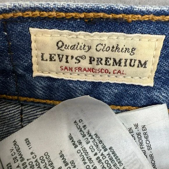 Levi's 501XX Big E Jean Shorts Women's 27x2.5 Button Fly Summer Preppy EUC