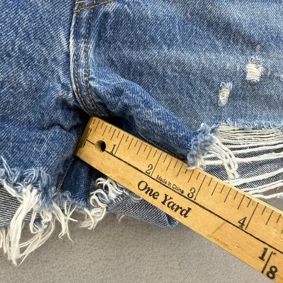 Levi's 501XX Big E Jean Shorts Women's 27x2.5 Button Fly Summer Preppy EUC