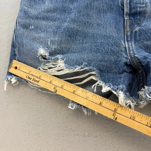 Levi's 501XX Big E Jean Shorts Women's 27x2.5 Button Fly Summer Preppy EUC