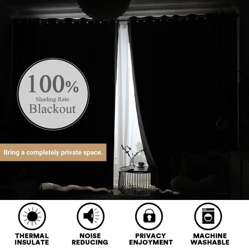 Liam Blackout Cotton Linen Curtains (1 Panel)