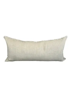 Light Sage Linen Lumbar Pillow 14x31