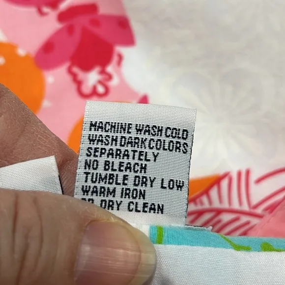 LILLY PULITZER Vintage White Label Floral/Fruit Patchwork Preppy Cotton Skirt 10