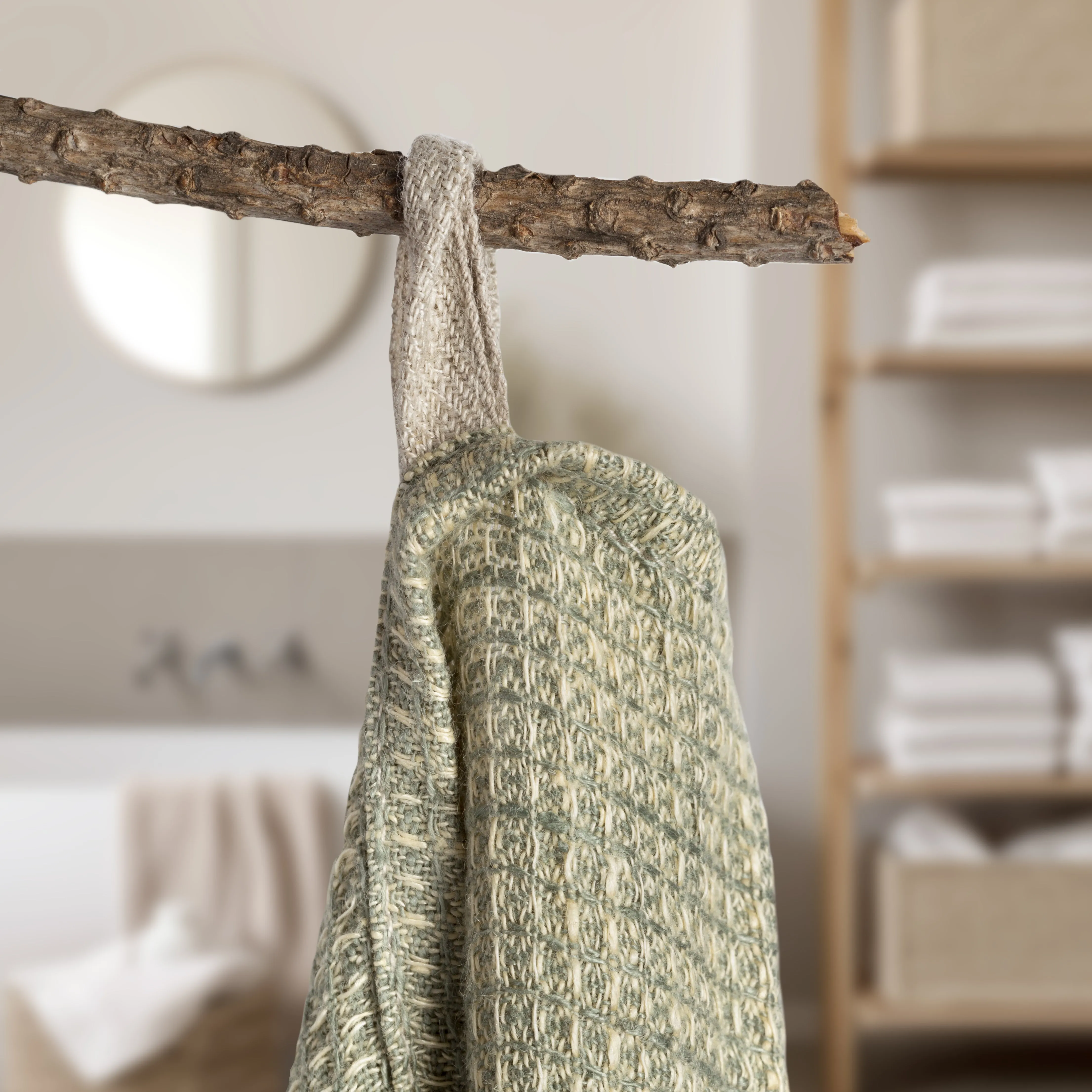 Linen Bath Towel - 100% Linen - Greenish
