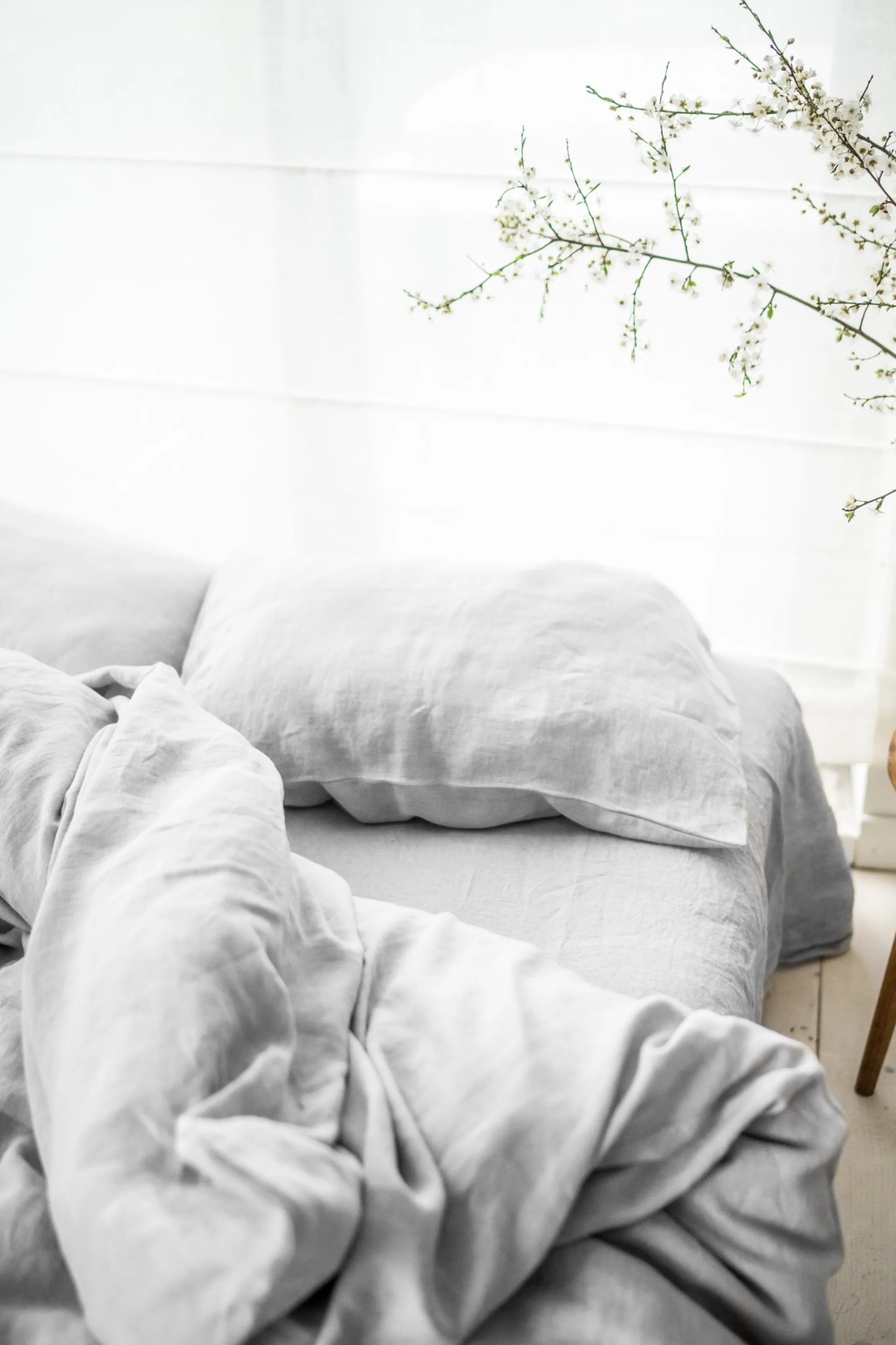 Linen duvet cover - light gray
