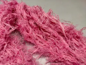 Linen Fuzzy Ribbon - BubbleGum