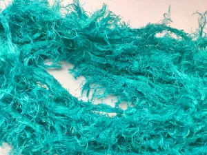 Linen Fuzzy Ribbon - Turquoise