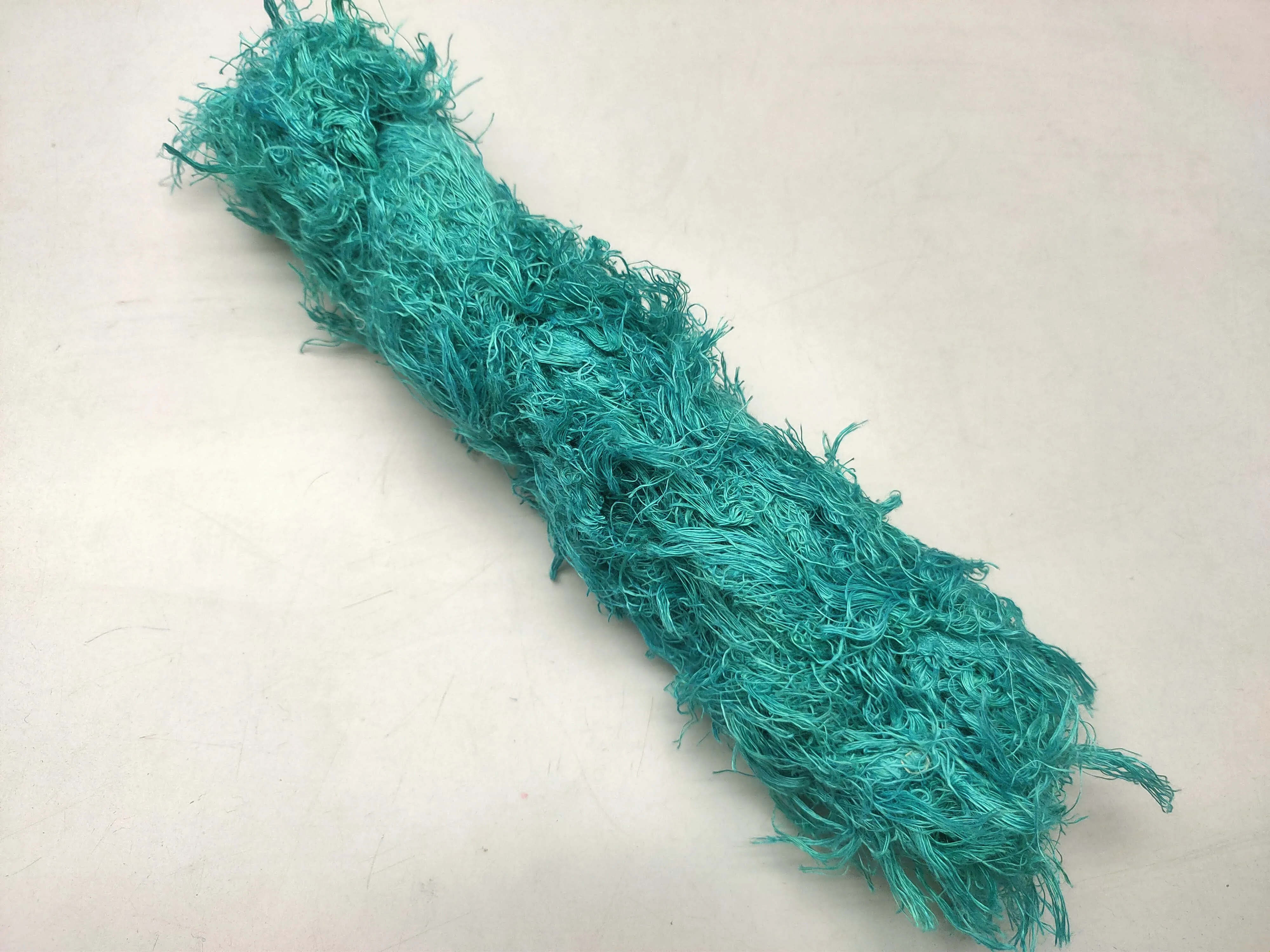 Linen Fuzzy Ribbon - Turquoise