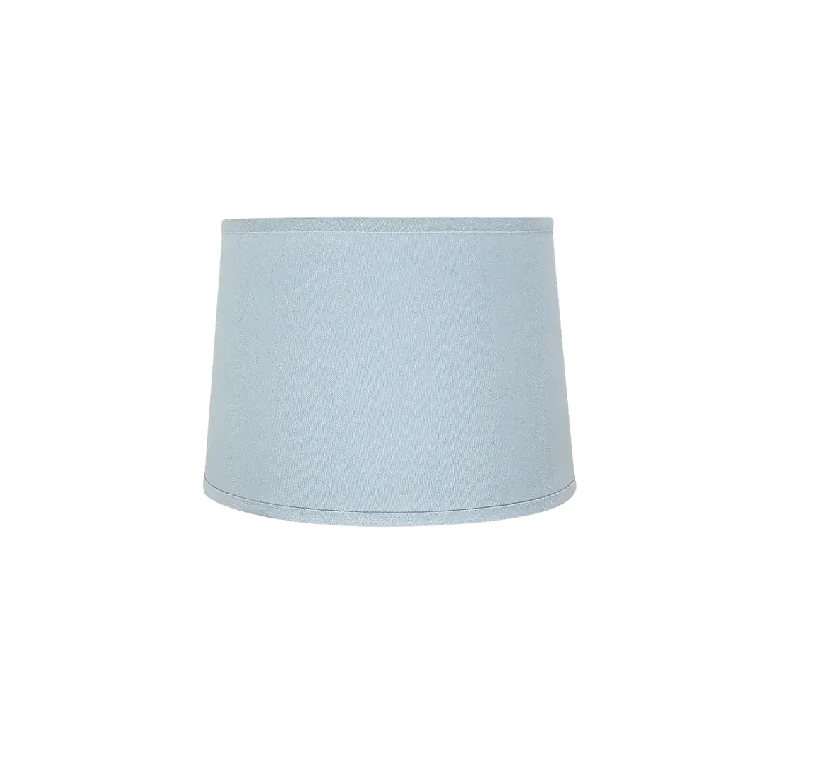 Linen Light Blue Drum Lampshade