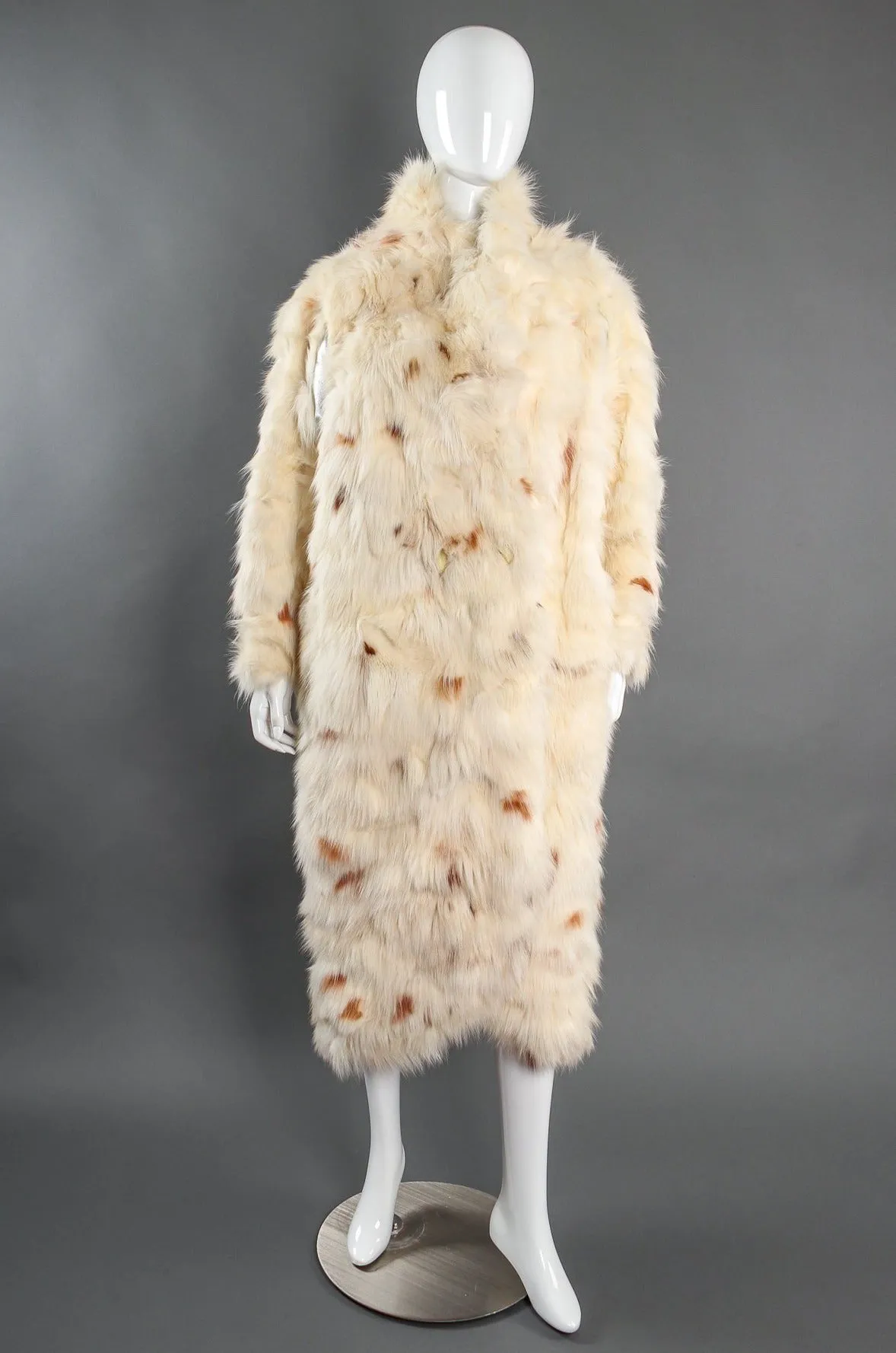 Long Fox Fur Cocoon Coat