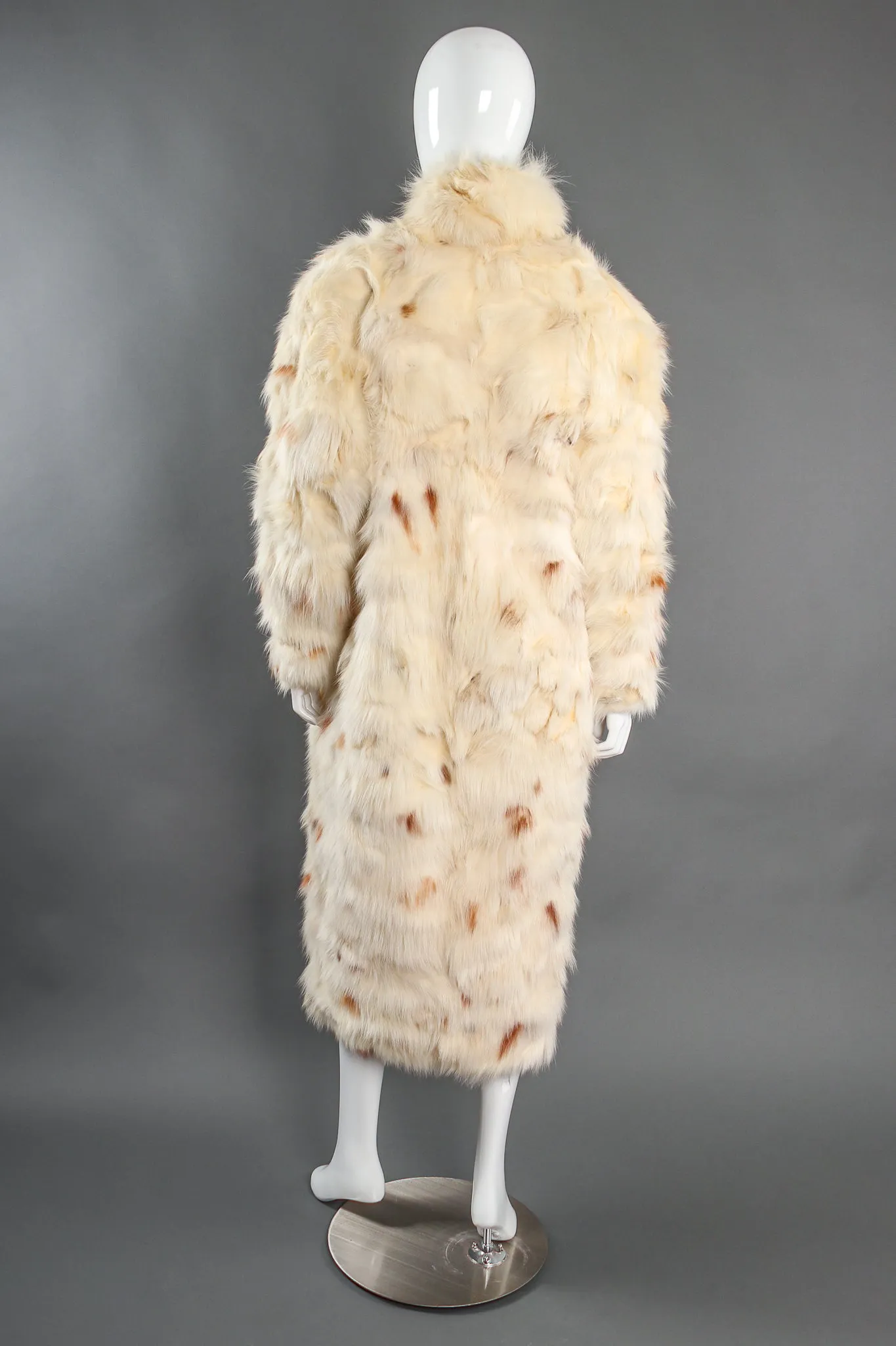 Long Fox Fur Cocoon Coat