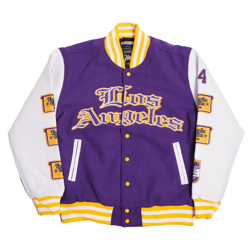 LOS ANGELES CHAMPION VARSITY JACKET (PURPLE)