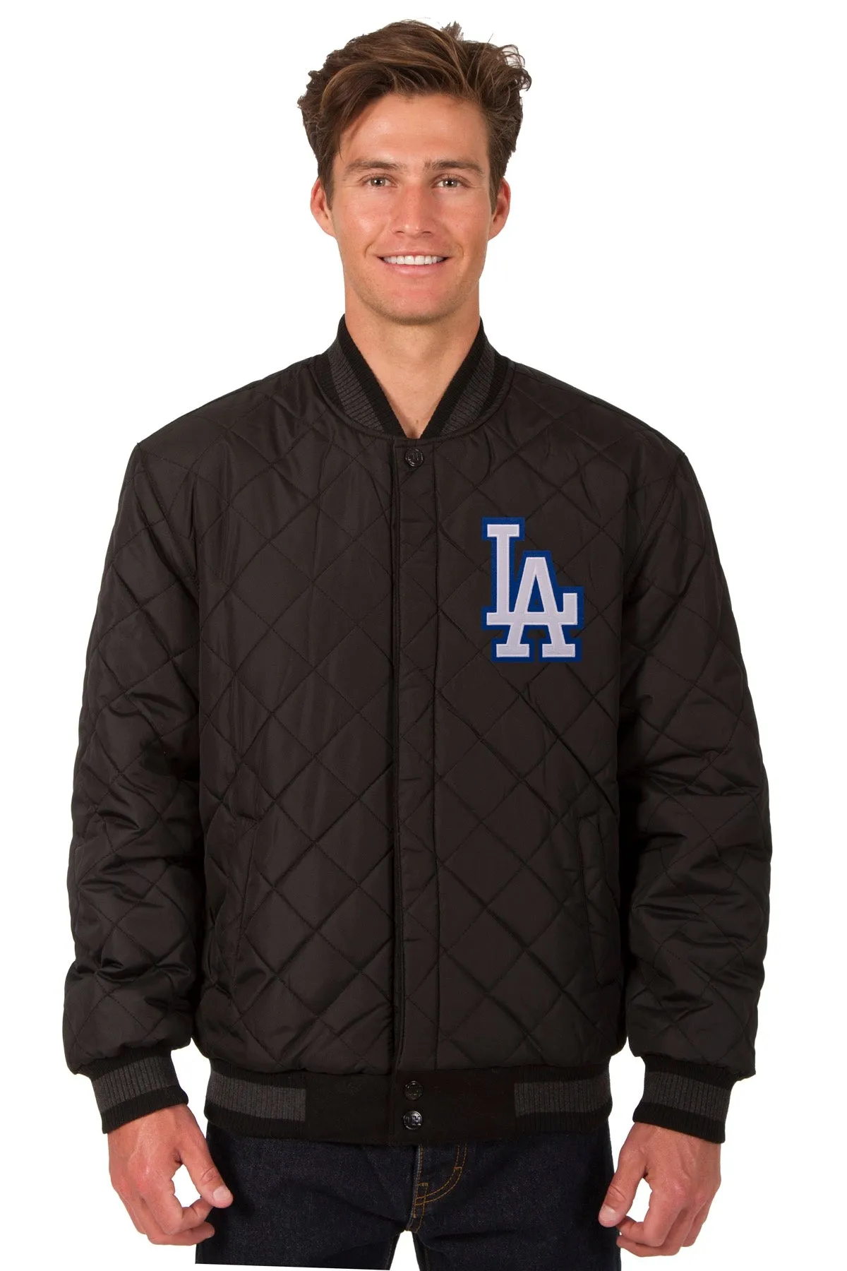 Los Angeles Dodgers Reversible Wool and Leather Jacket