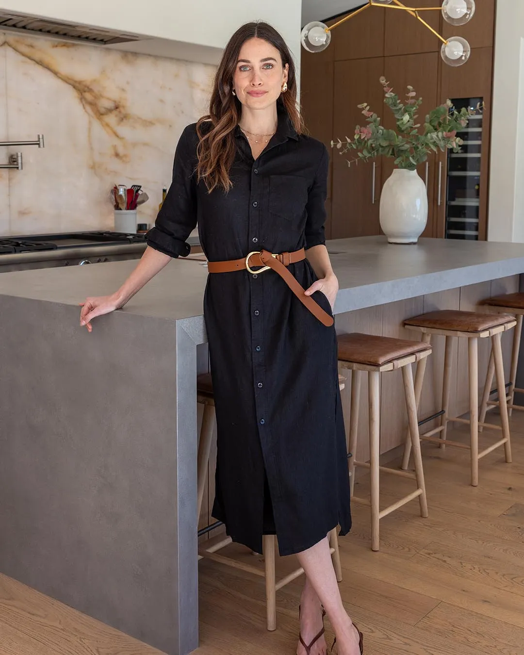 Luxe Linen Shirt Dress