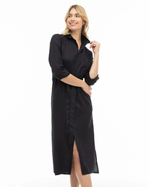Luxe Linen Shirt Dress