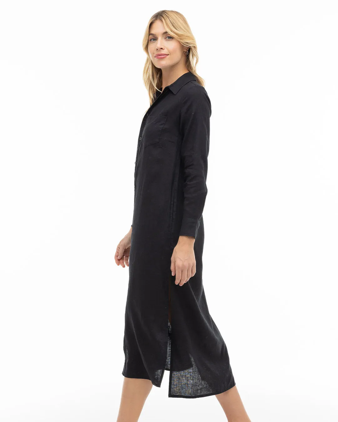 Luxe Linen Shirt Dress