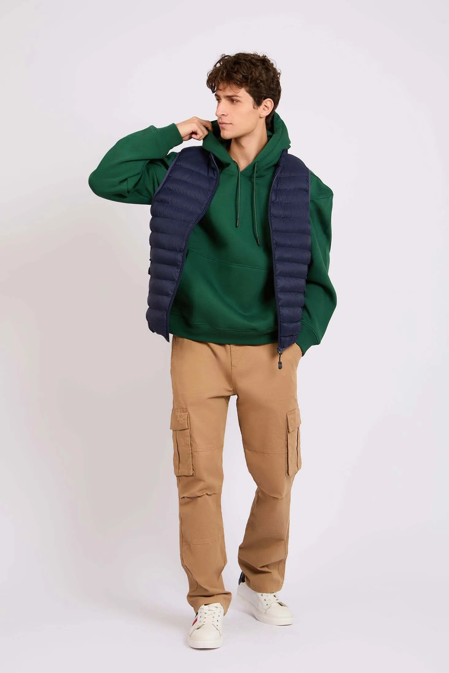 Men Puffer Vest Blue