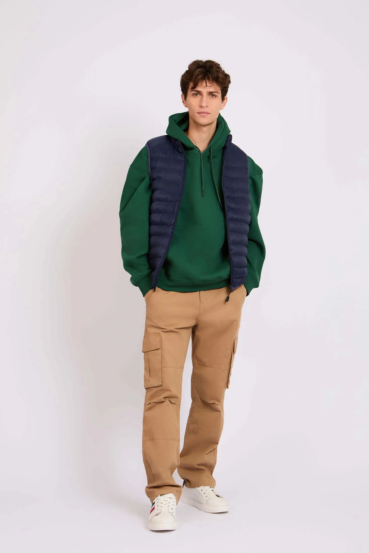 Men Puffer Vest Blue