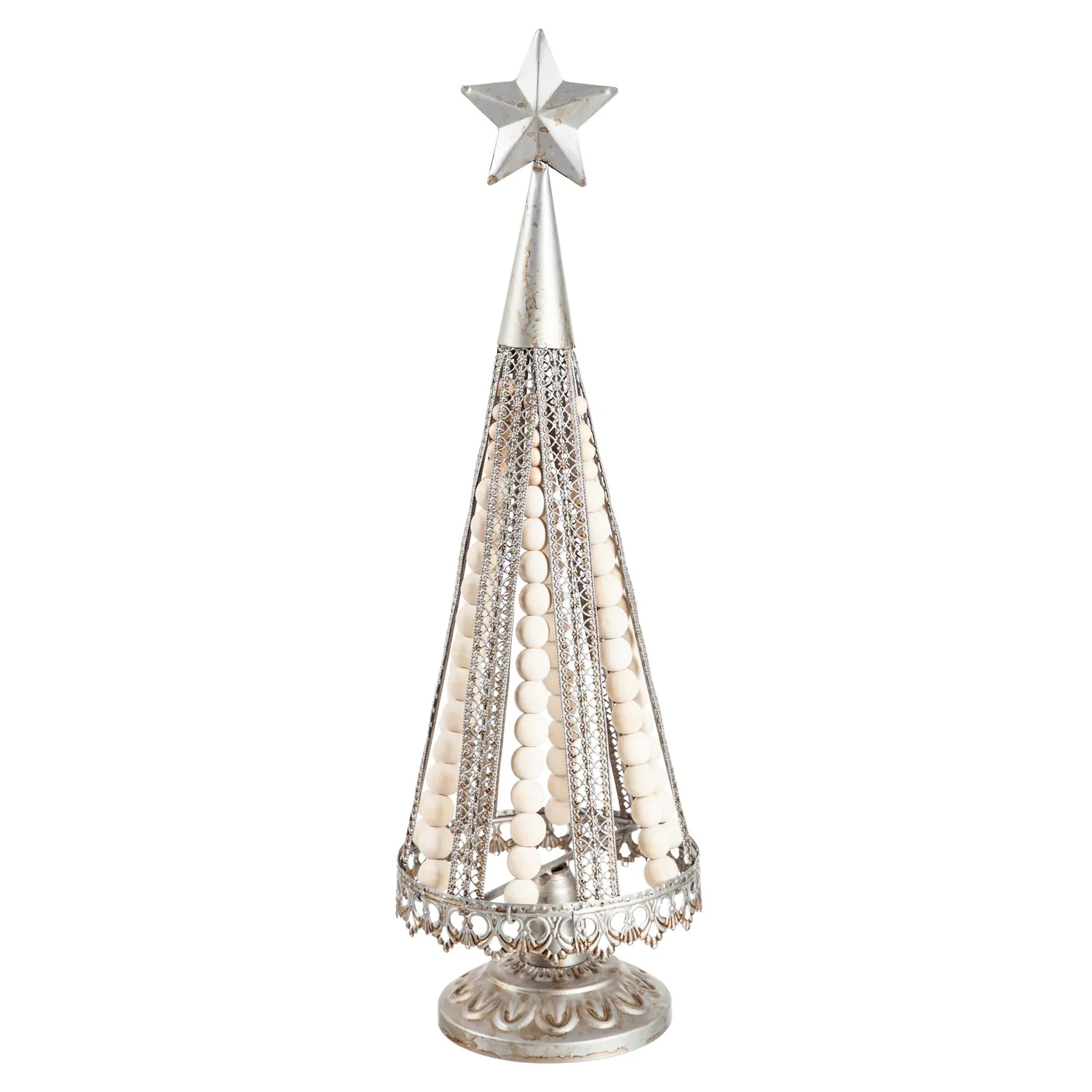 Metal Tree with Beads Table Décor,8tam365