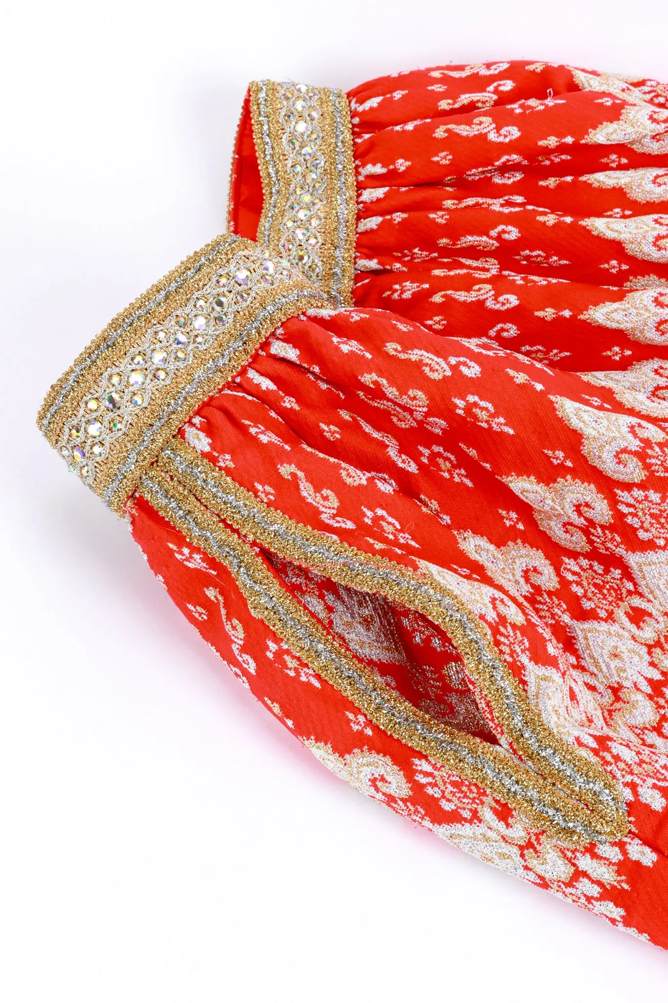 Metallic Brocade Maxi Skirt
