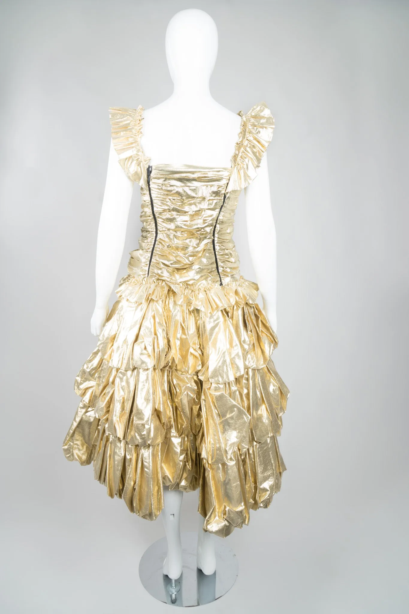 Metallic Lamé Belle Gown