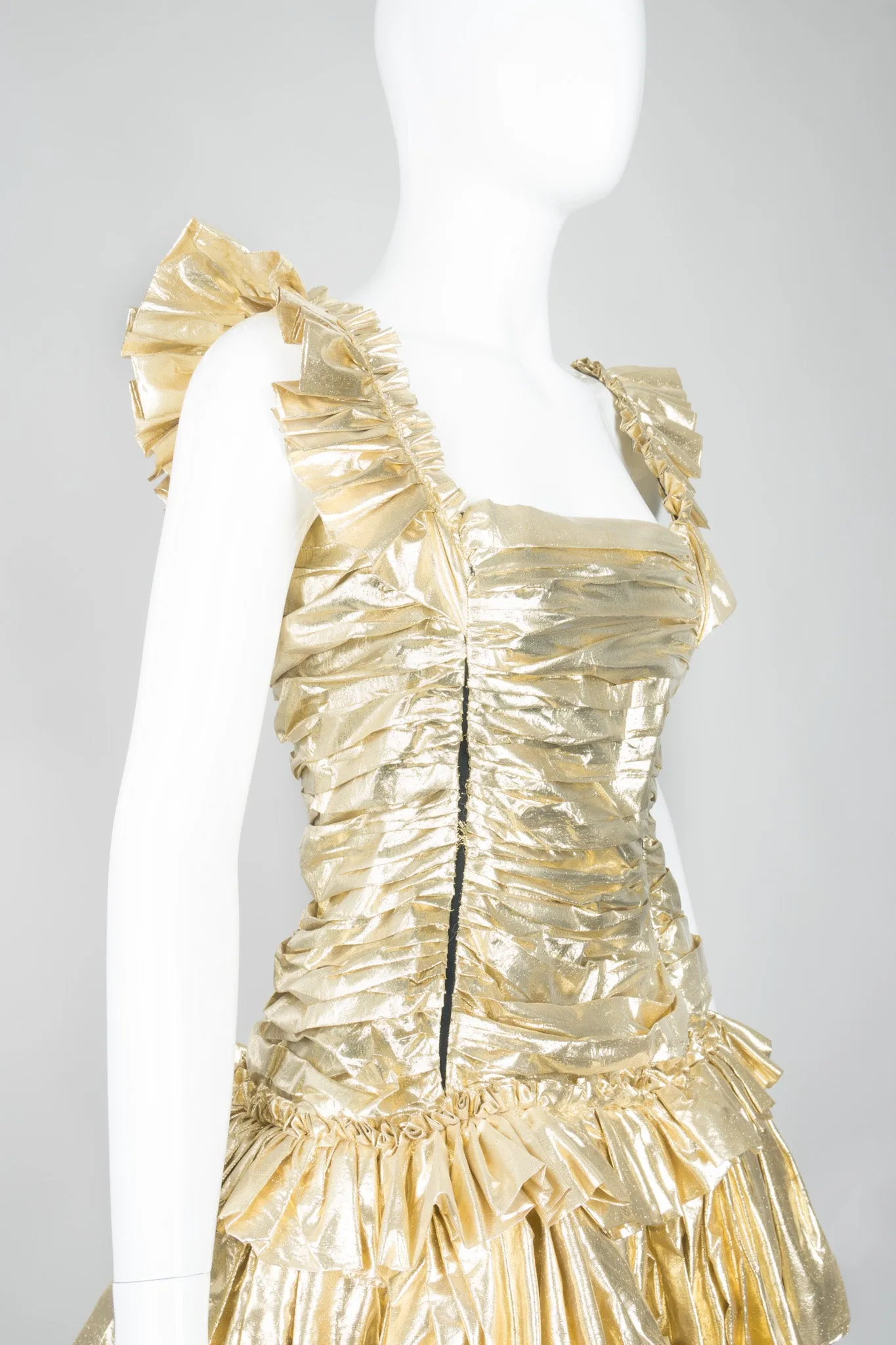 Metallic Lamé Belle Gown