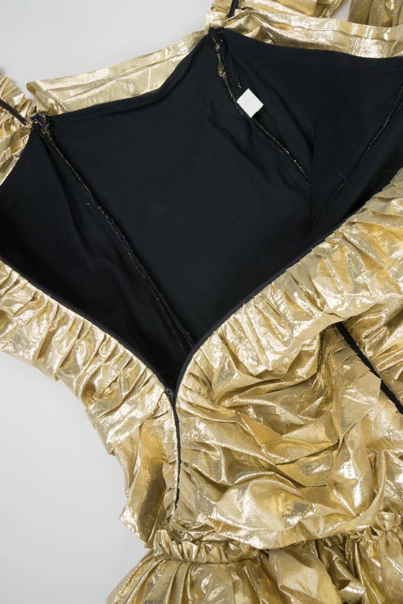 Metallic Lamé Belle Gown
