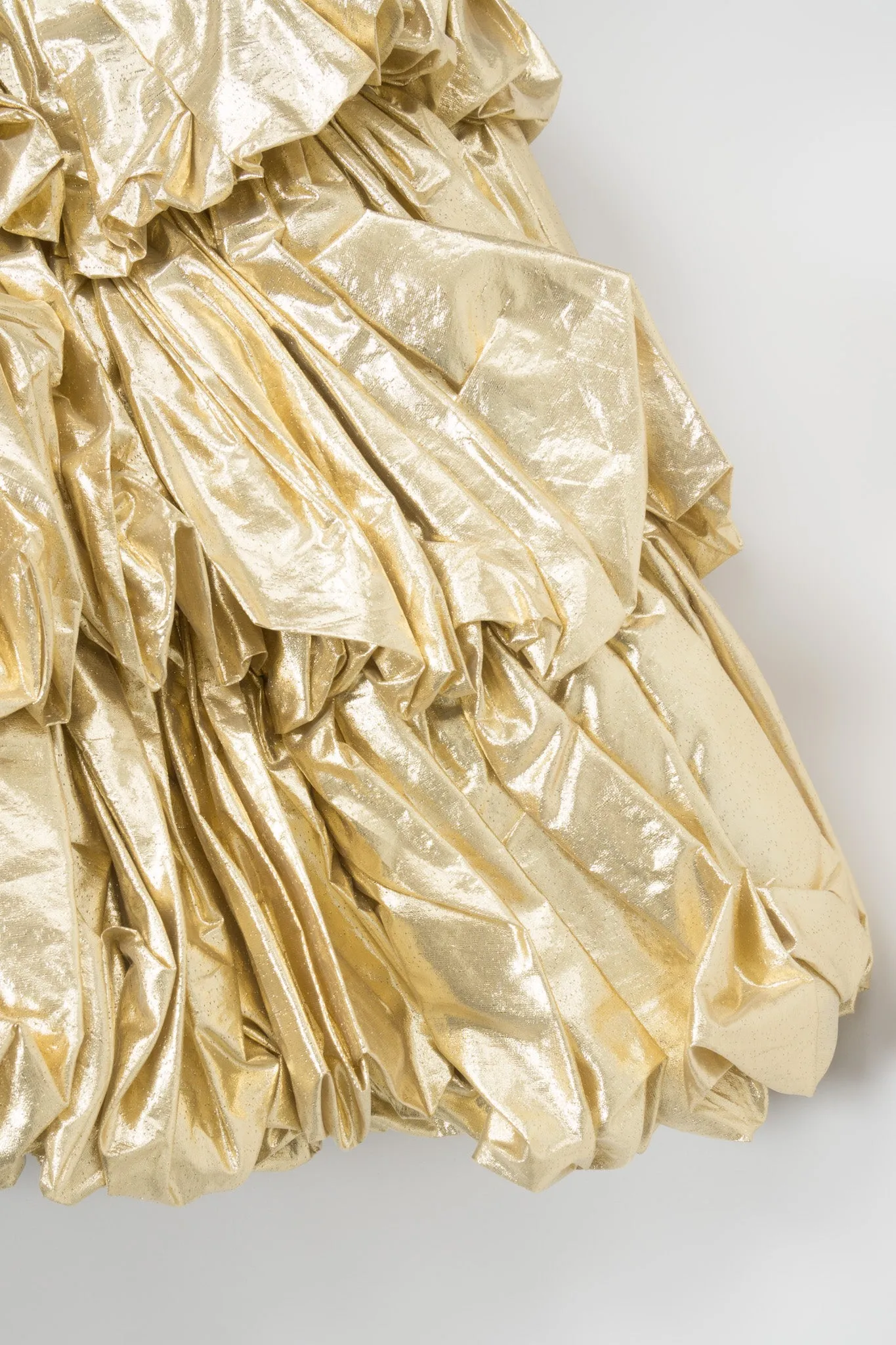 Metallic Lamé Belle Gown