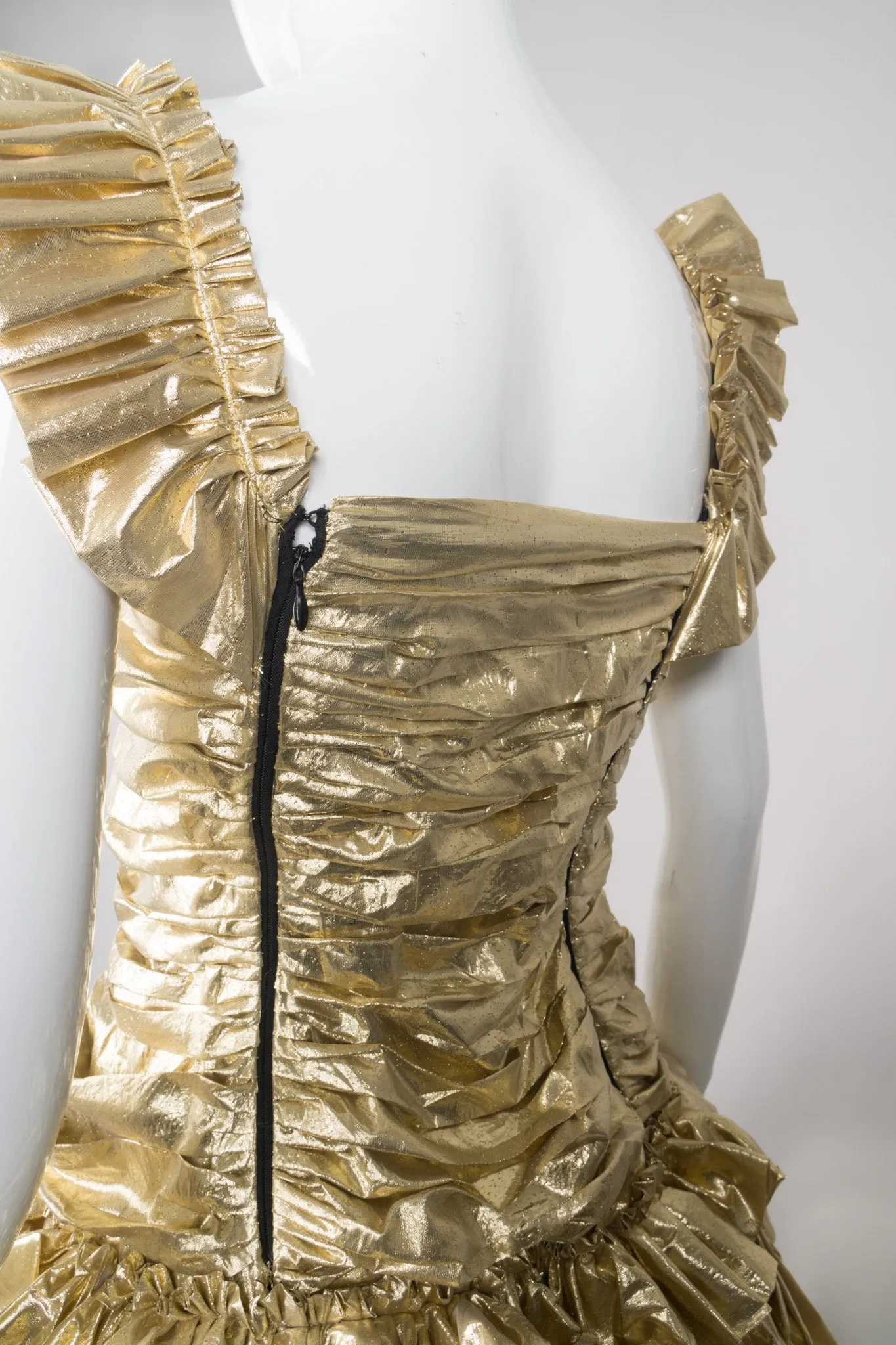 Metallic Lamé Belle Gown