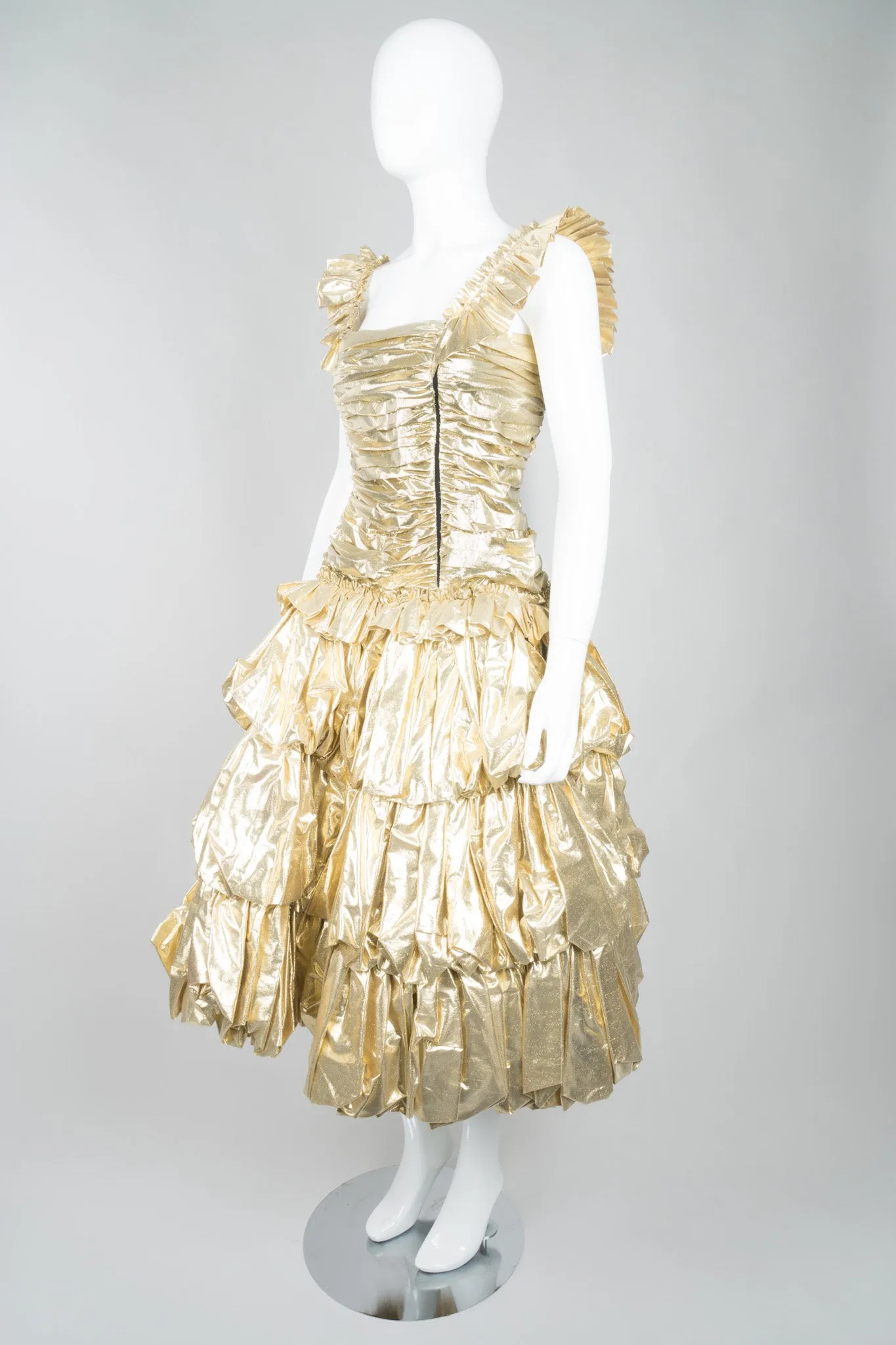 Metallic Lamé Belle Gown
