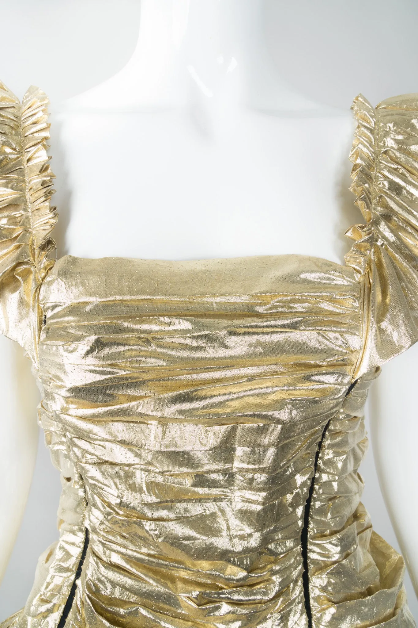 Metallic Lamé Belle Gown