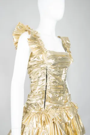 Metallic Lamé Belle Gown