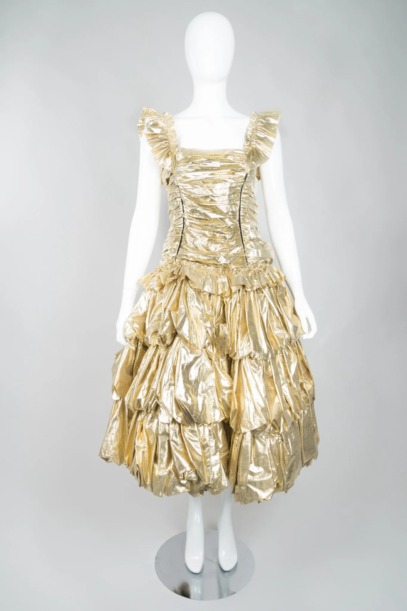 Metallic Lamé Belle Gown