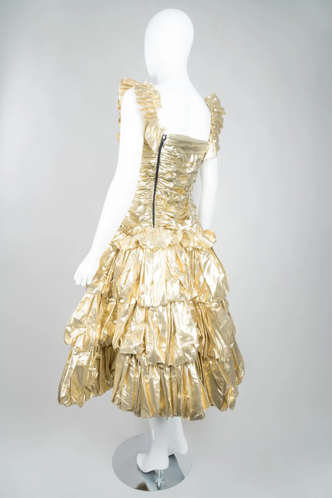 Metallic Lamé Belle Gown