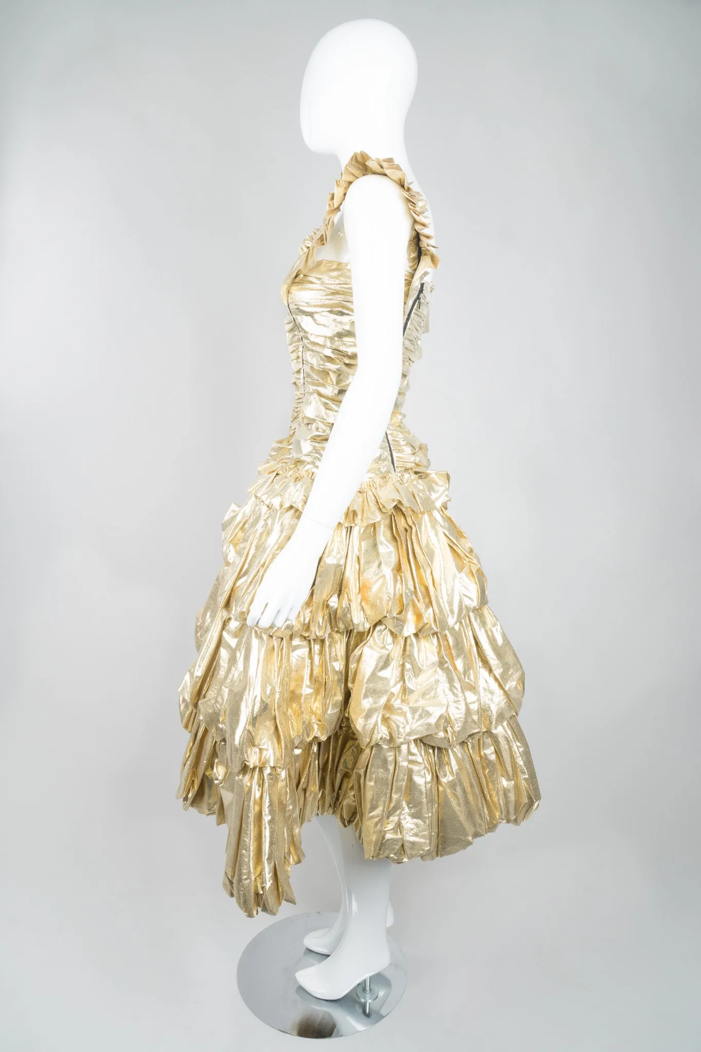 Metallic Lamé Belle Gown