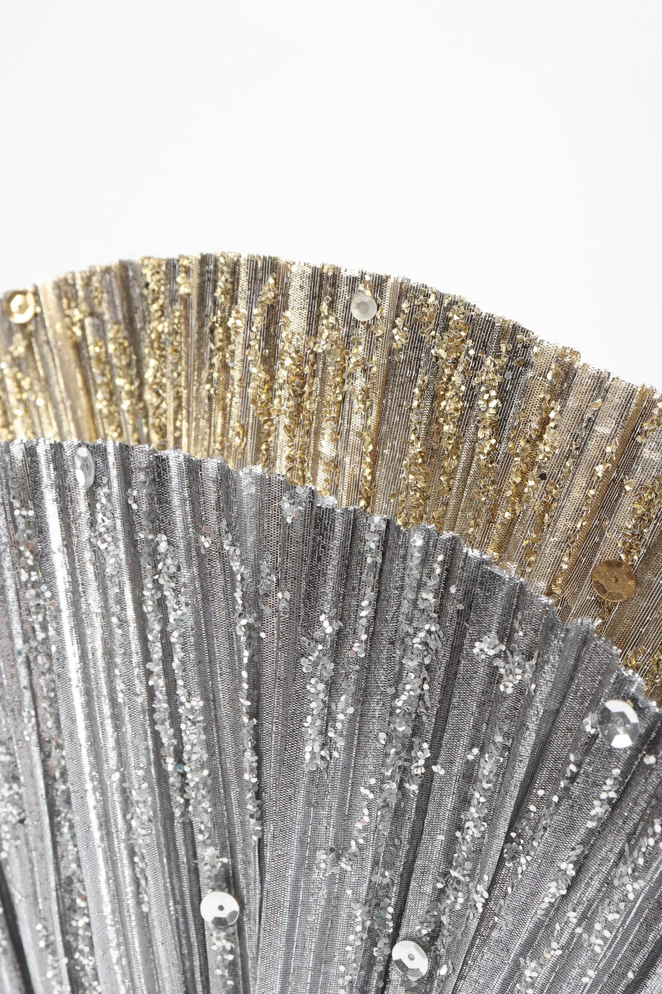 Metallic Lamé Crystal Fan Hat