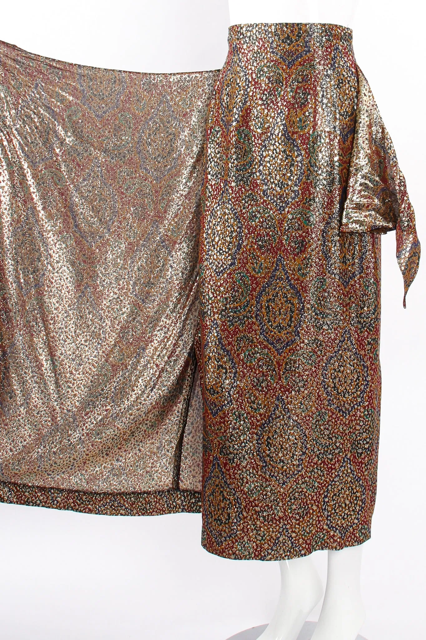 Metallic Lamé Sarong Skirt