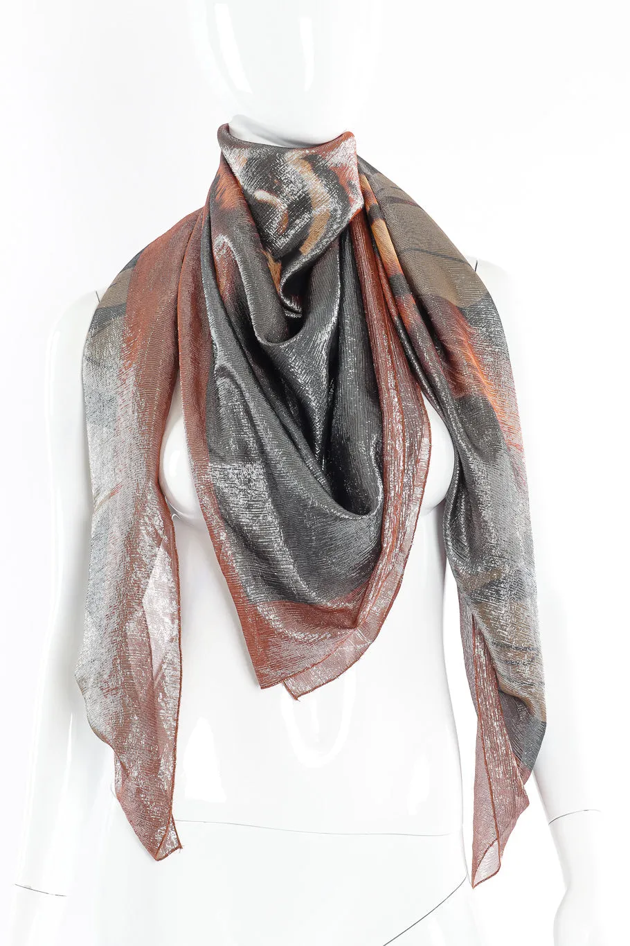 Metallic Lamé Tiger Scarf