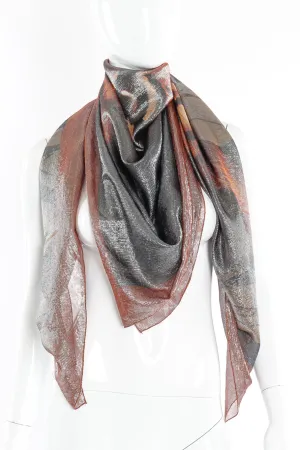 Metallic Lamé Tiger Scarf
