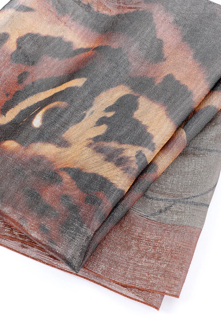 Metallic Lamé Tiger Scarf